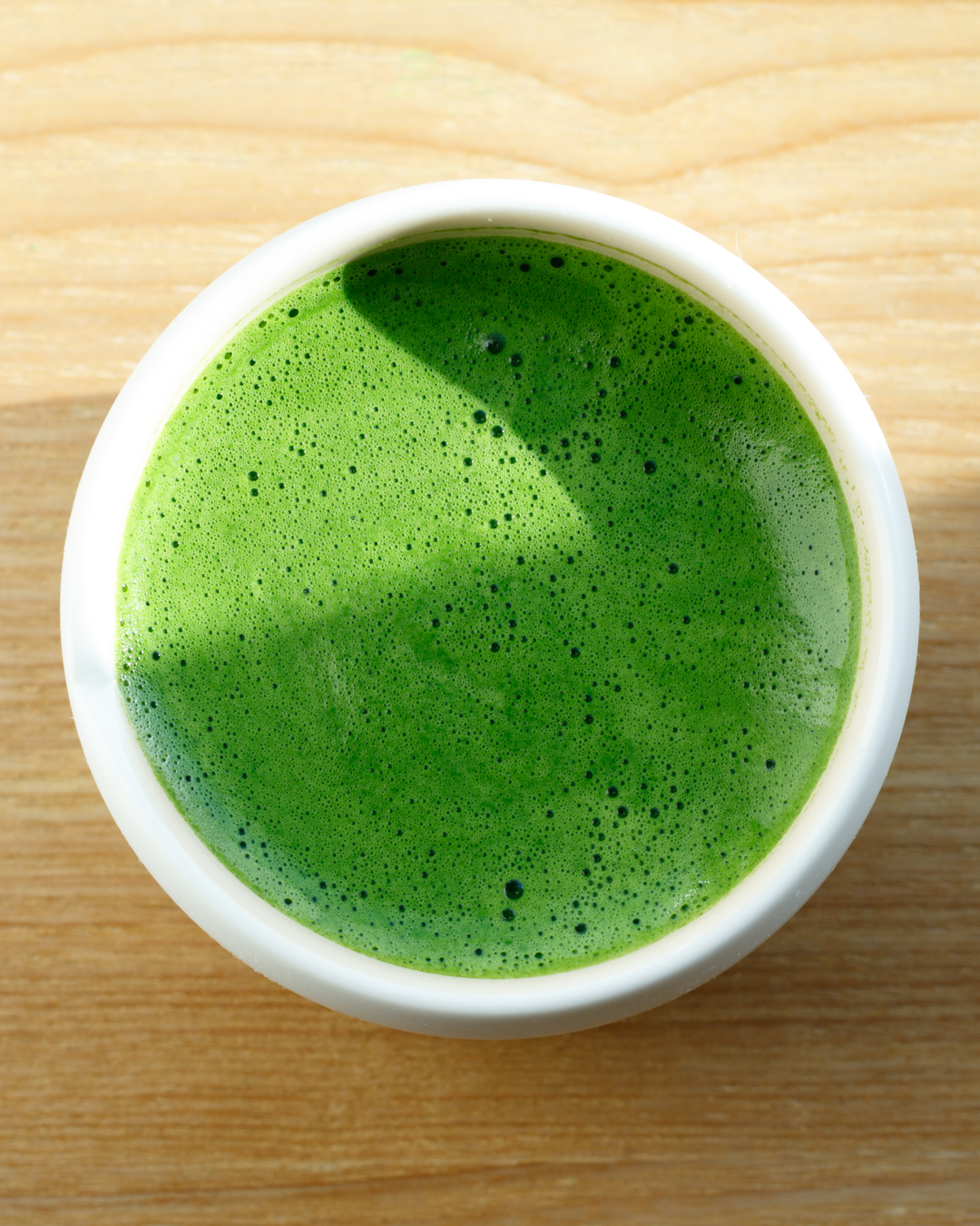 Whisked matcha bowl